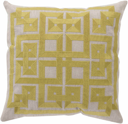 Rivett Yellow Geometric Pattern Throw Pillow - Clearance - Loft&Timber