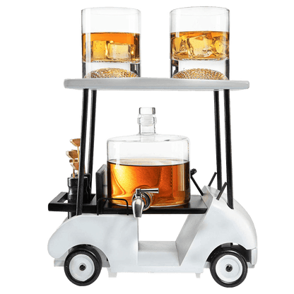 Golf Decanter Whiskey Decanter and Whiskey Glasses - Loft&Timber