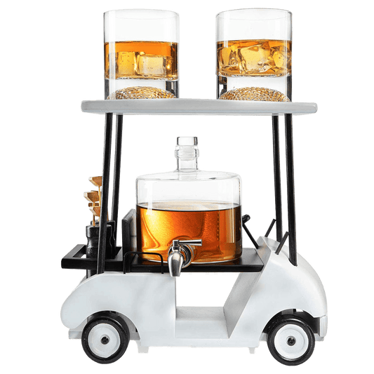 Golf Decanter Whiskey Decanter and Whiskey Glasses - Loft&Timber