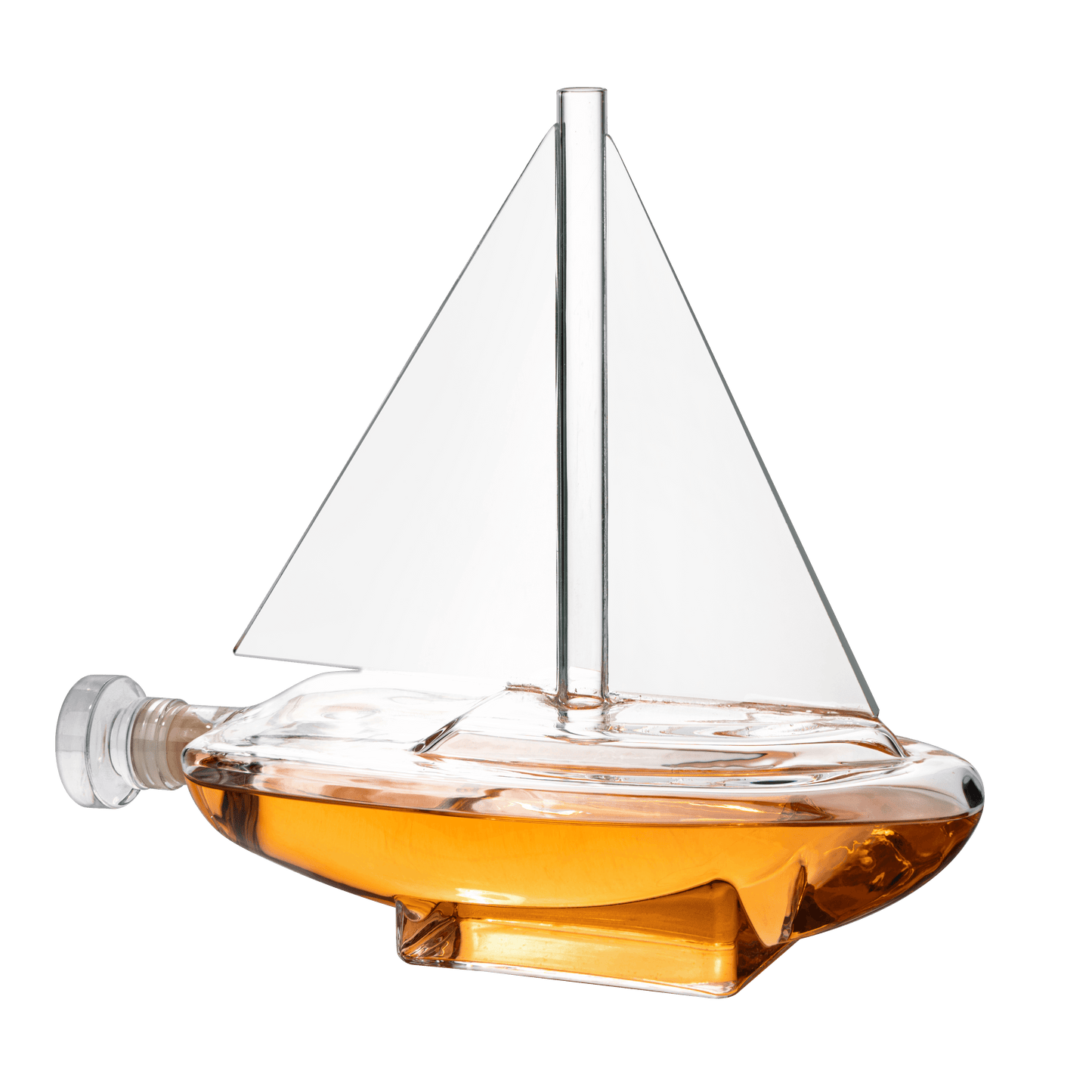 Sailboat Whiskey & Wine Decanter Ship - The Wine Savant Ship Decanter Set 750ml - Drink Dispenser for Wine, Whiskey, Ship In A Bottle Decanters Bar Set, Liquor Scotch Bourbon, Boating Mariner Gifts - Loft&Timber