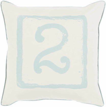 Shingleton Blue Number 2 Square Accent Pillow - Clearance - Loft&Timber