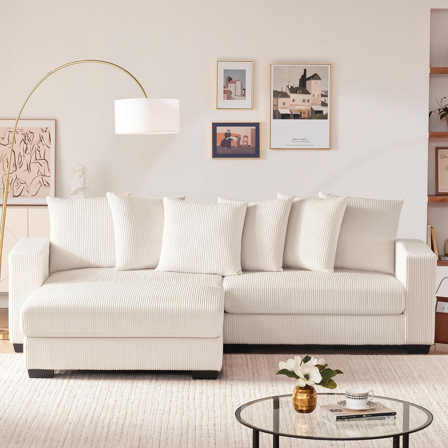 Spacious L Shaped Modular Sectional Sofa for Comfort-2