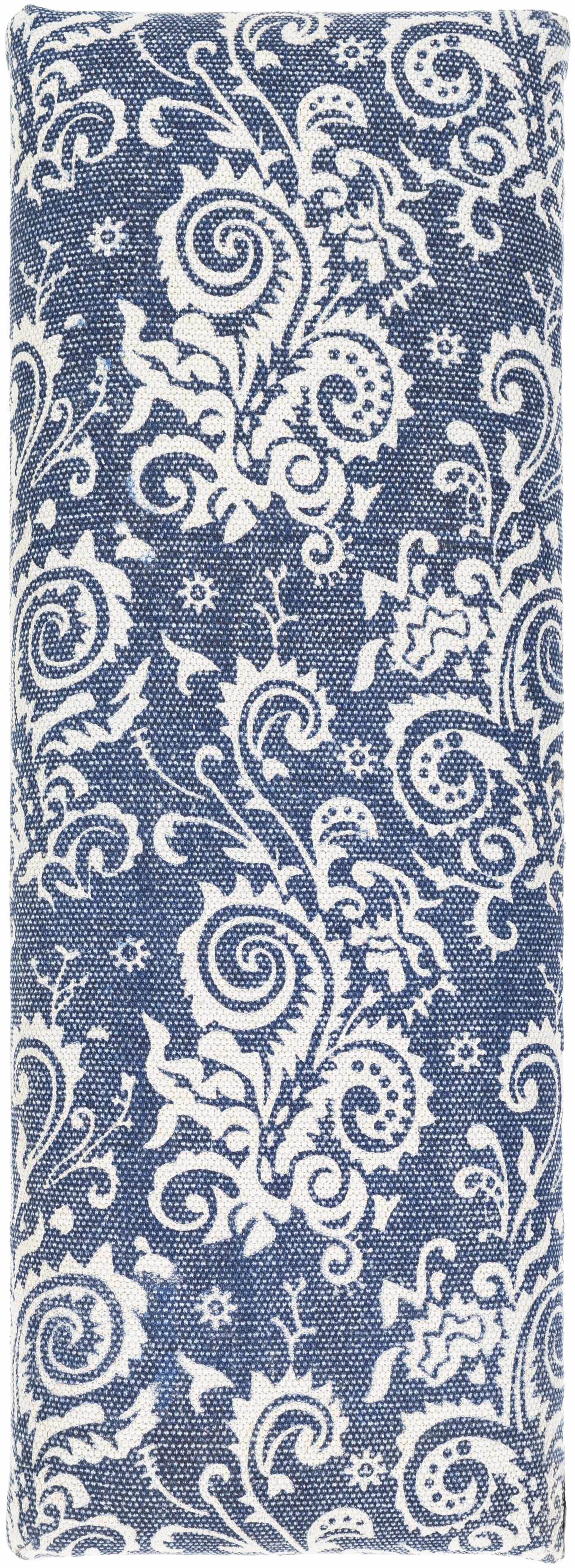 Spearman Blue Floral Wooden Bench - Loft&Timber