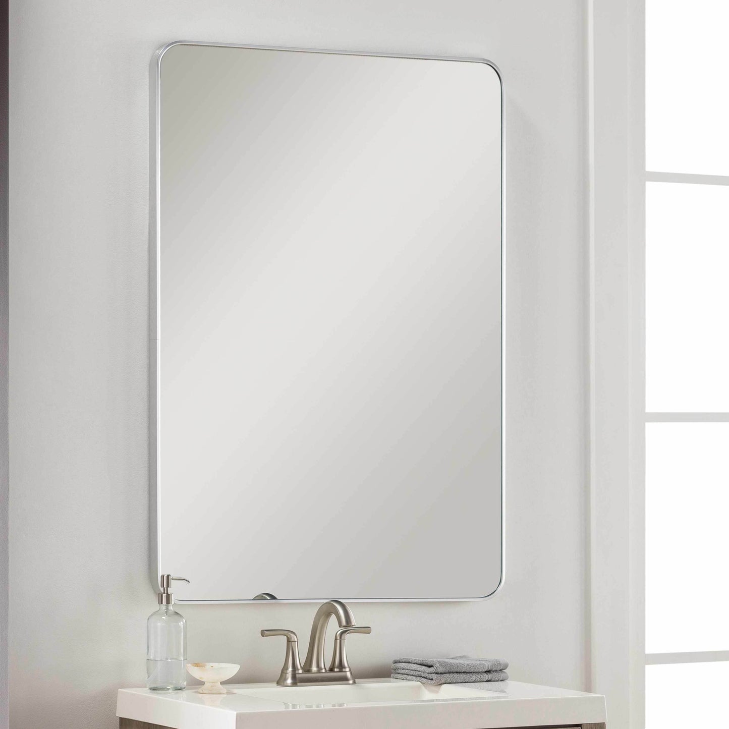 Sustinente Silver Gray Carved Mirror - Loft&Timber