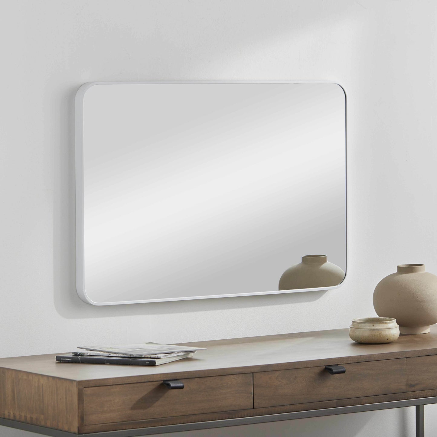 Sustinente White Carved Mirror - Loft&Timber