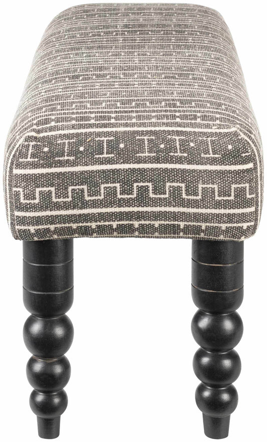 Toshkivka Black and White Patterned Bench - Loft&Timber