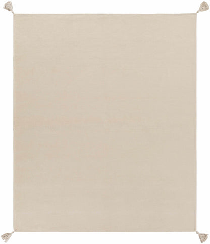 Beige Cotton Throw Blanket - Loft&Timber