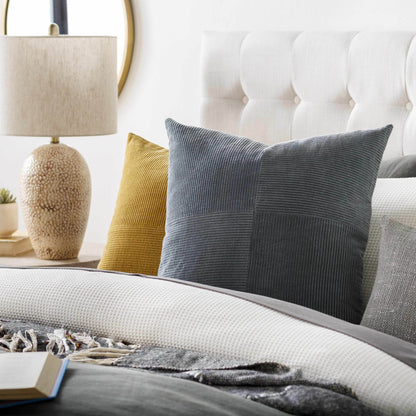 Umar Charcoal Corduroy Accent Pillow - Loft&Timber