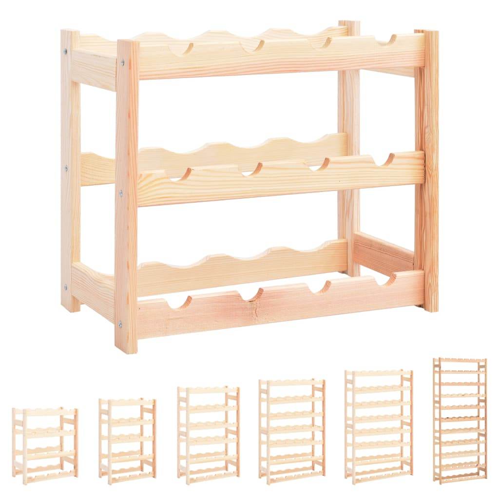 vidaXL Countertop Wine Rack Wine Bottle Holder Pantry Wine Storage Organizer - Loft&Timber