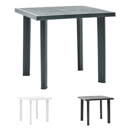 vidaXL Bistro Table Garden Deck Outdoor Side Table with Umbrella Hole Plastic - Loft&Timber