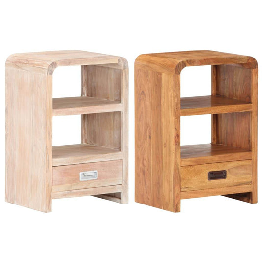 vidaXL Nightstand Storage Bedside Cabinet Bedroom Furniture Solid Wood Acacia - Loft&Timber