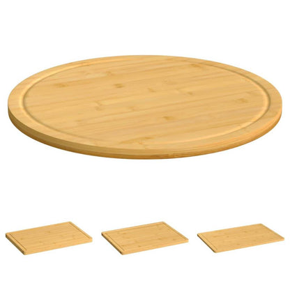 vidaXL Cutting Board Snack Cheese Board with Juice Groove for Kitchen Bamboo - Loft&Timber