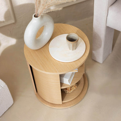Wooden Makeup Organizer, Round Coffee Table, Nightstand - Loft&Timber