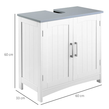 Modern Bathroom Vanity Unit with Adjustable Shelves for Space Saving Storage - White - Loft&Timber