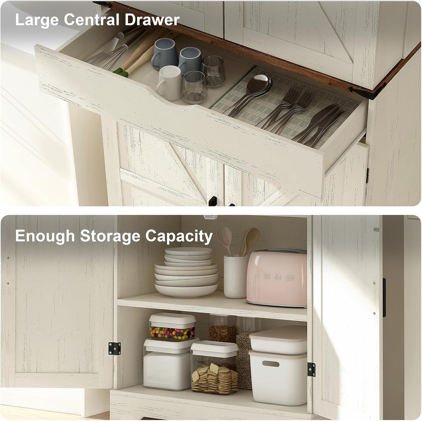 Yanosaku SC001  72'' Tall Kitchen Storage Pantry Cabinet-4