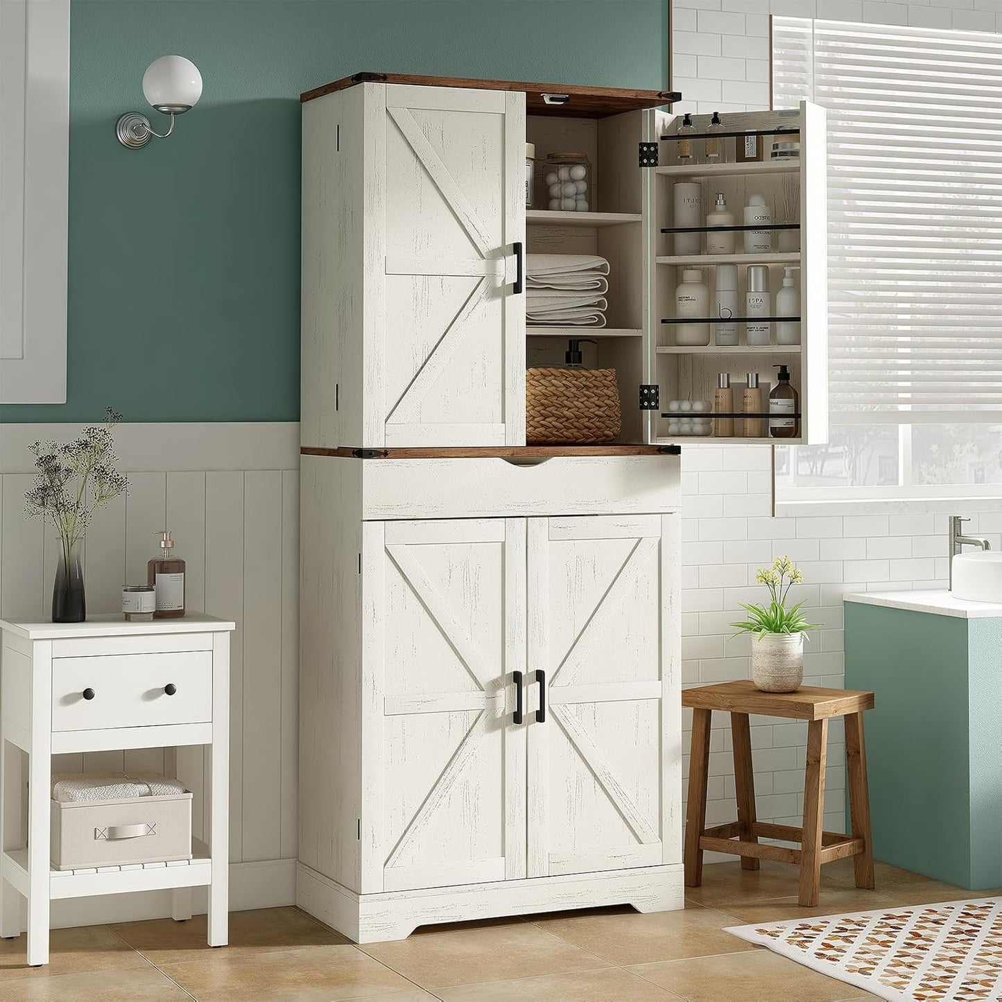 Yanosaku SC001  72'' Tall Kitchen Storage Pantry Cabinet-3