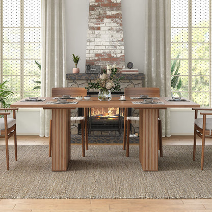Yanosaku DT002 78.7" Rectangular Farmhouse Dining Table for 4–10-4