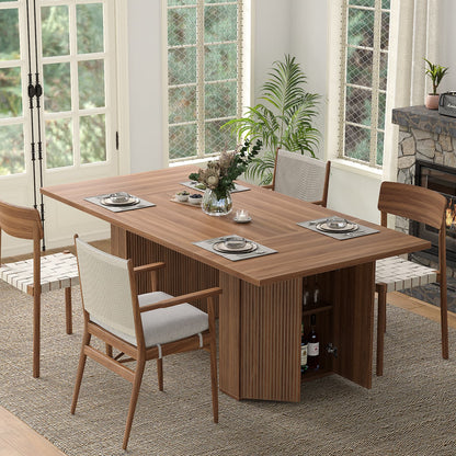 Yanosaku DT002 78.7" Rectangular Farmhouse Dining Table for 4–10-0