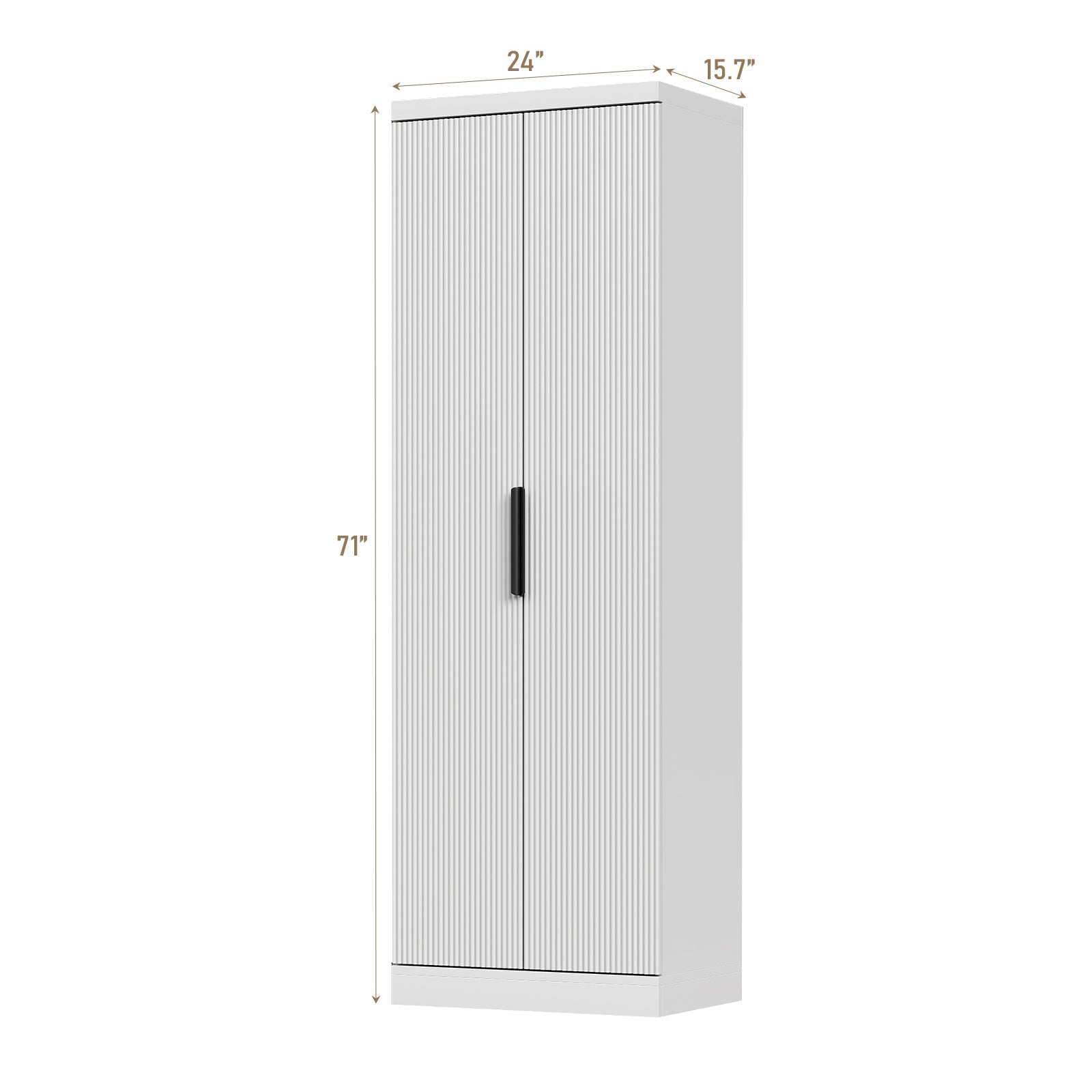 Yanosaku SC002 71'' Tall Storage Cabinet, 5-Tier Fluted-1