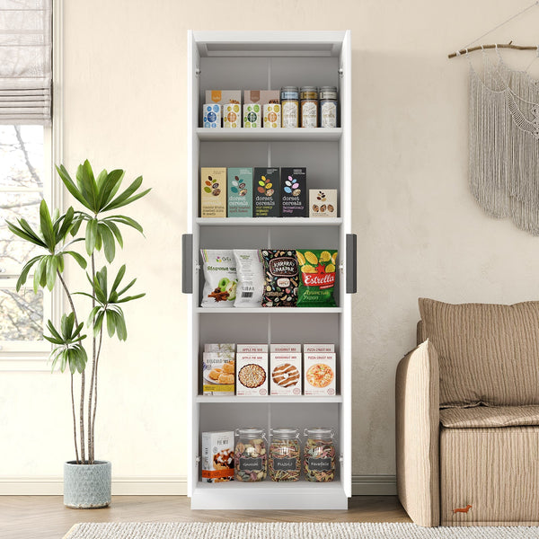 Yanosaku SC002 71'' Tall Storage Cabinet, 5-Tier Fluted-0