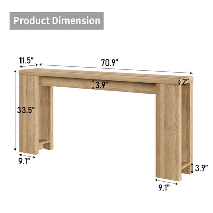 Yanosaku ST001 70.9" Farmhouse Console Table for Entryway & Living Room-1