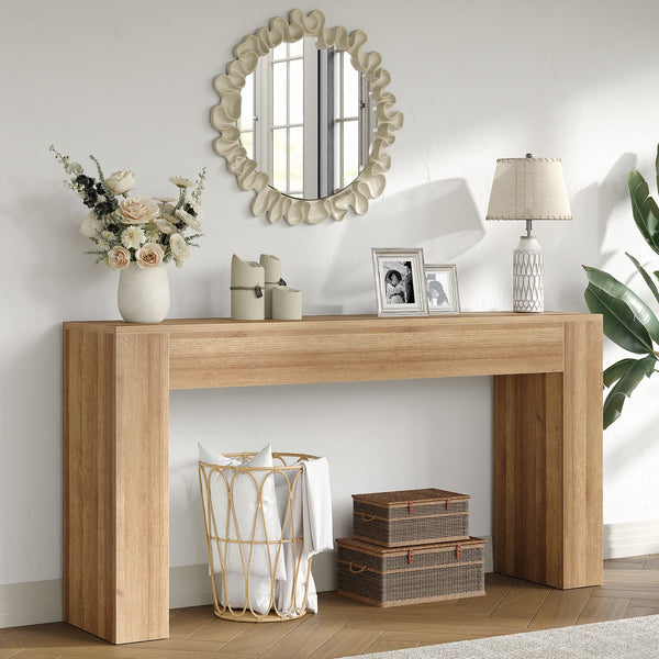 Yanosaku ST003 63" Farmhouse Console Table for Entryway & Living Room-0