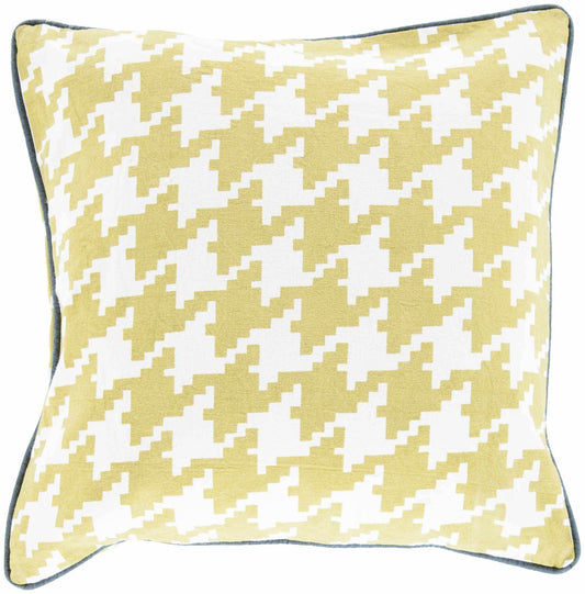 Yaroomba Yellow Houndstooth Throw Pillow - Clearance - Loft&Timber